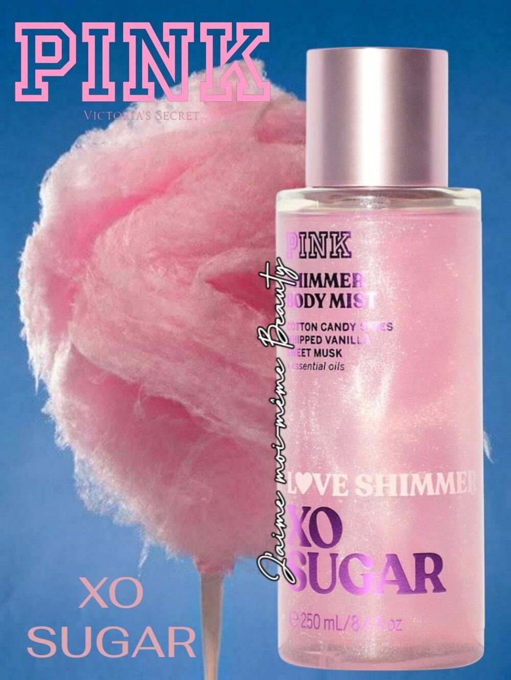 PINK Victoria's Secret Shimmer — Cotton Candy, Whipped Vanilla & Musk- New